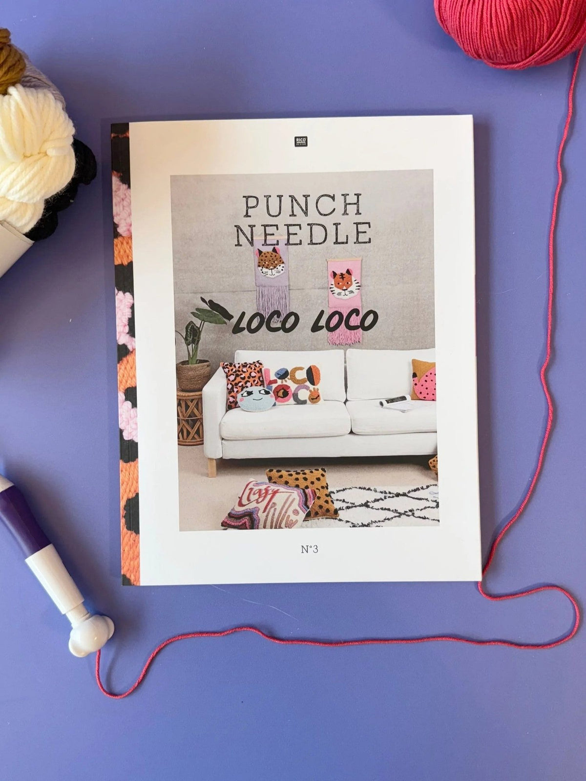 Punch Needle book No. 3 'Loco Loco' by Rico Design