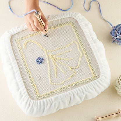 Oxford punch needle frame cover, edge detail