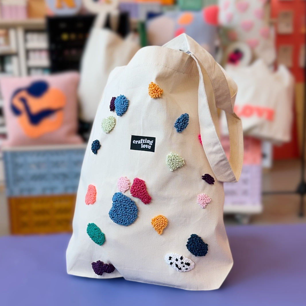 Craftinglove Connections punch needle tote bag set