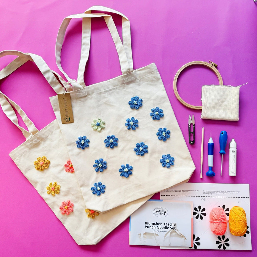 Craftinglove Punch-Needle-Set mit Blumen-Design