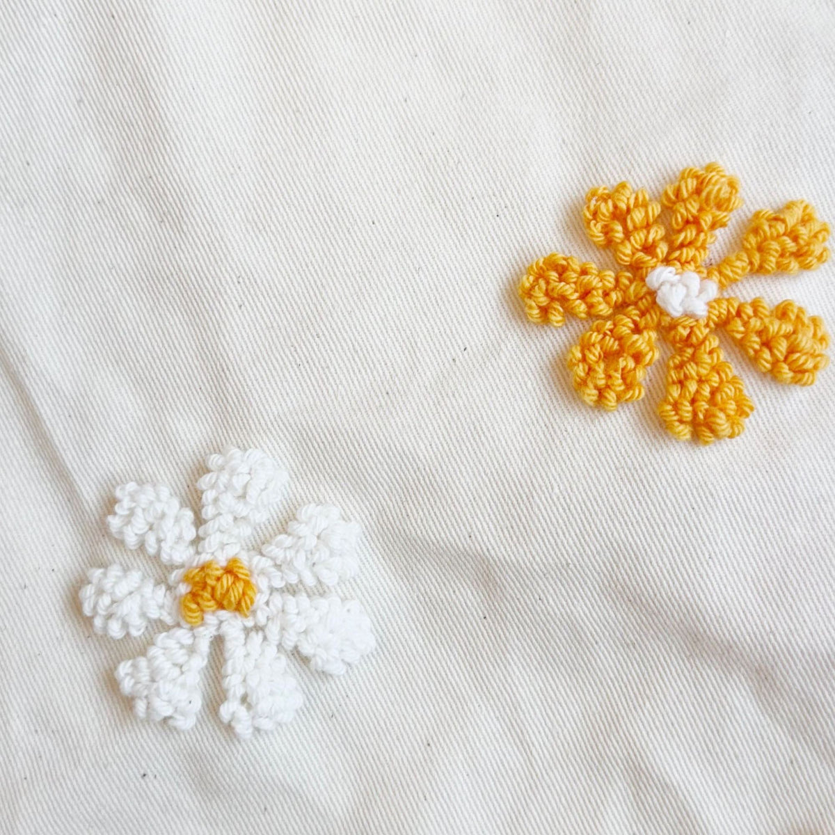 Punch-Needle-Set Blumentasche mit Vorlage und Garn