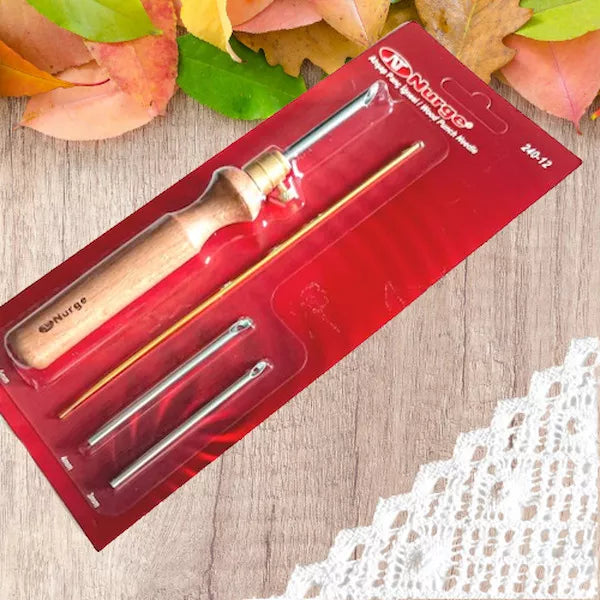 Nurge large punch needle set components