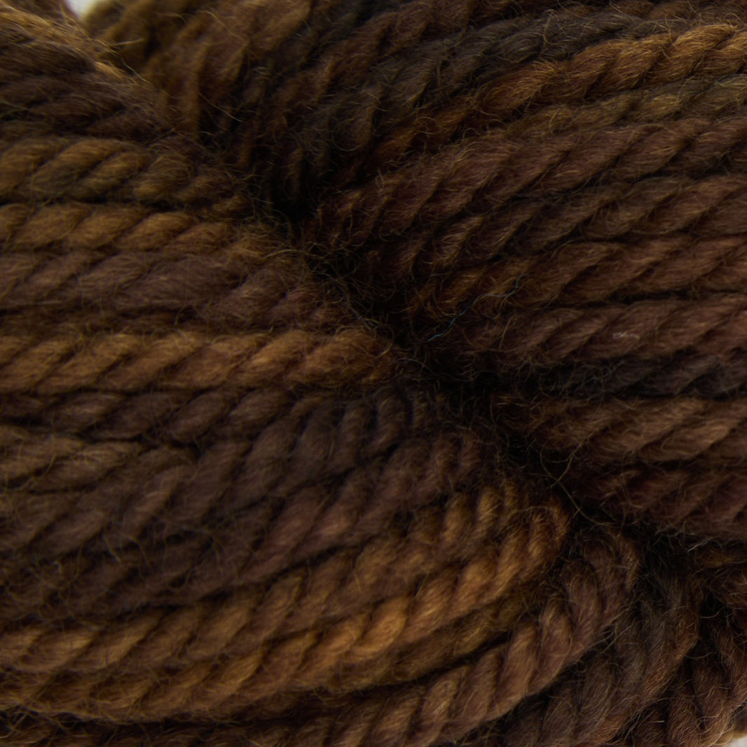 Variegated punch needle rug yarn skein in Brown Bear, 110g