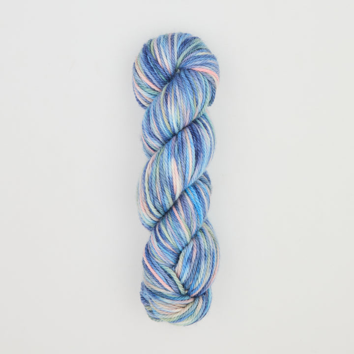 Feines Punch-Needle-Garn, Farbmuster Blue Christmas mehrfarbig