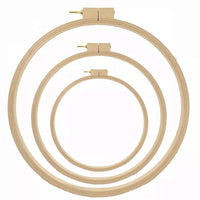 Nurge beech wood quilting hoop, group view