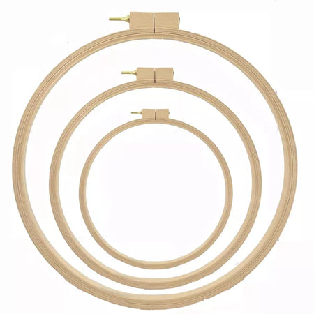 Nurge beech wood quilting hoop, group view