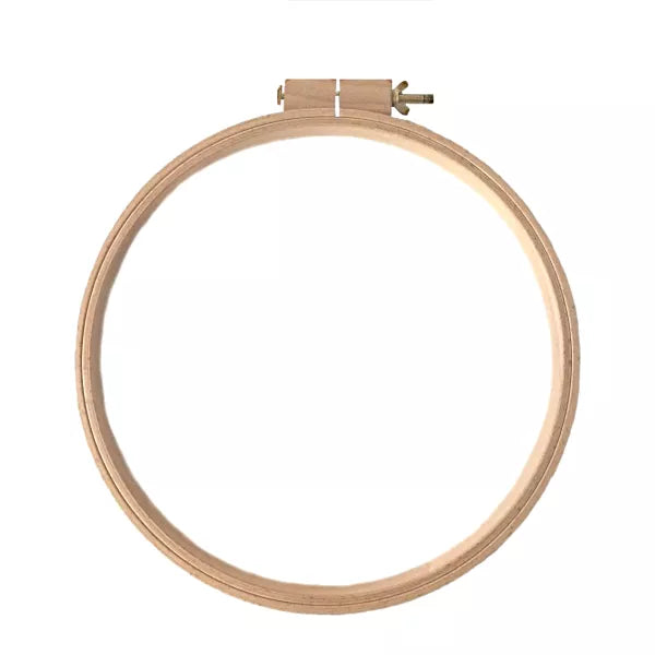 Beech wood quilting hoop, front view