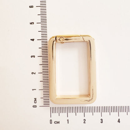 Rectangular metal carabiner - 40 mm x 2,8mm