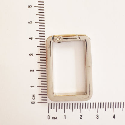 Rectangular metal carabiner - 40 mm x 2,8mm