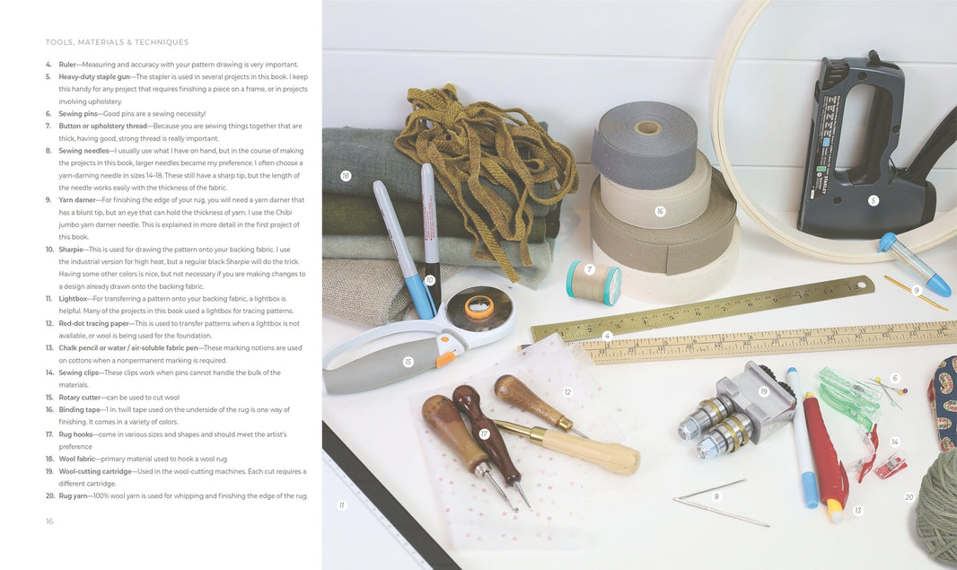 Rug Hooking with Wool Strips - Katie Kriner - Schiffer Publishing