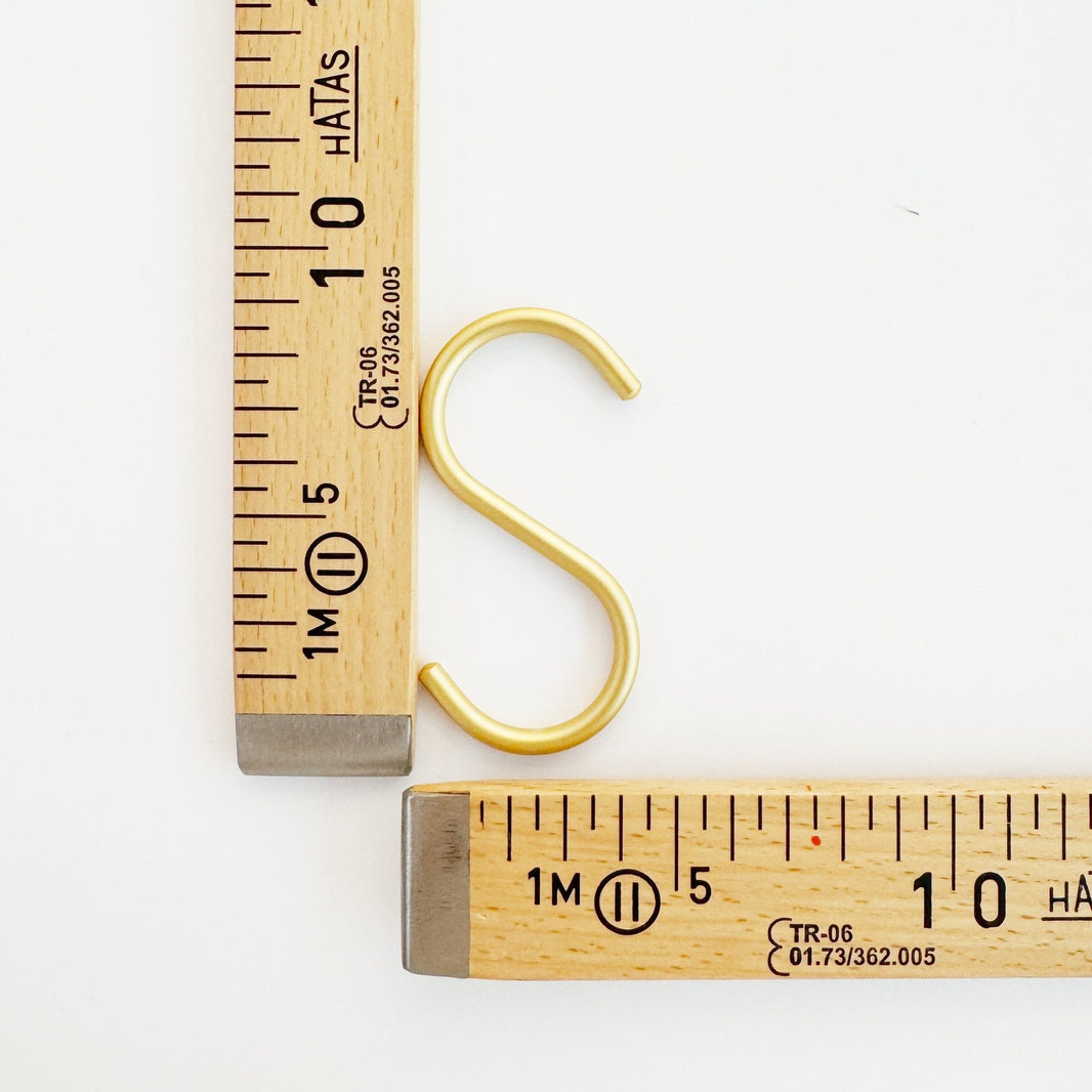 Craftinglove matt gold S-hook, 8.5cm