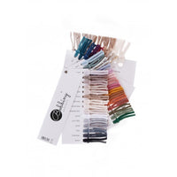Bobbiny macrame cord sample card with colour palette