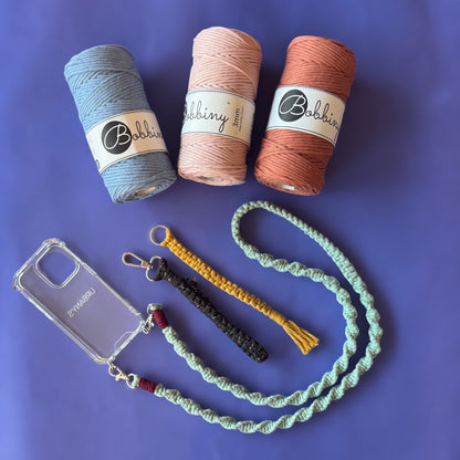 Craftinglove macrame set for keychain and phone strap