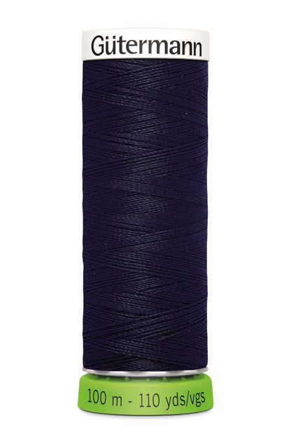 Gütermann rPET sewing thread spool in blue, 100m