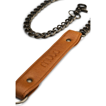 Shoulder strap -  Cala XL - whisky - leather and metal - Muud