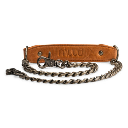 Shoulder strap -  Cala XL - whisky - leather and metal - Muud