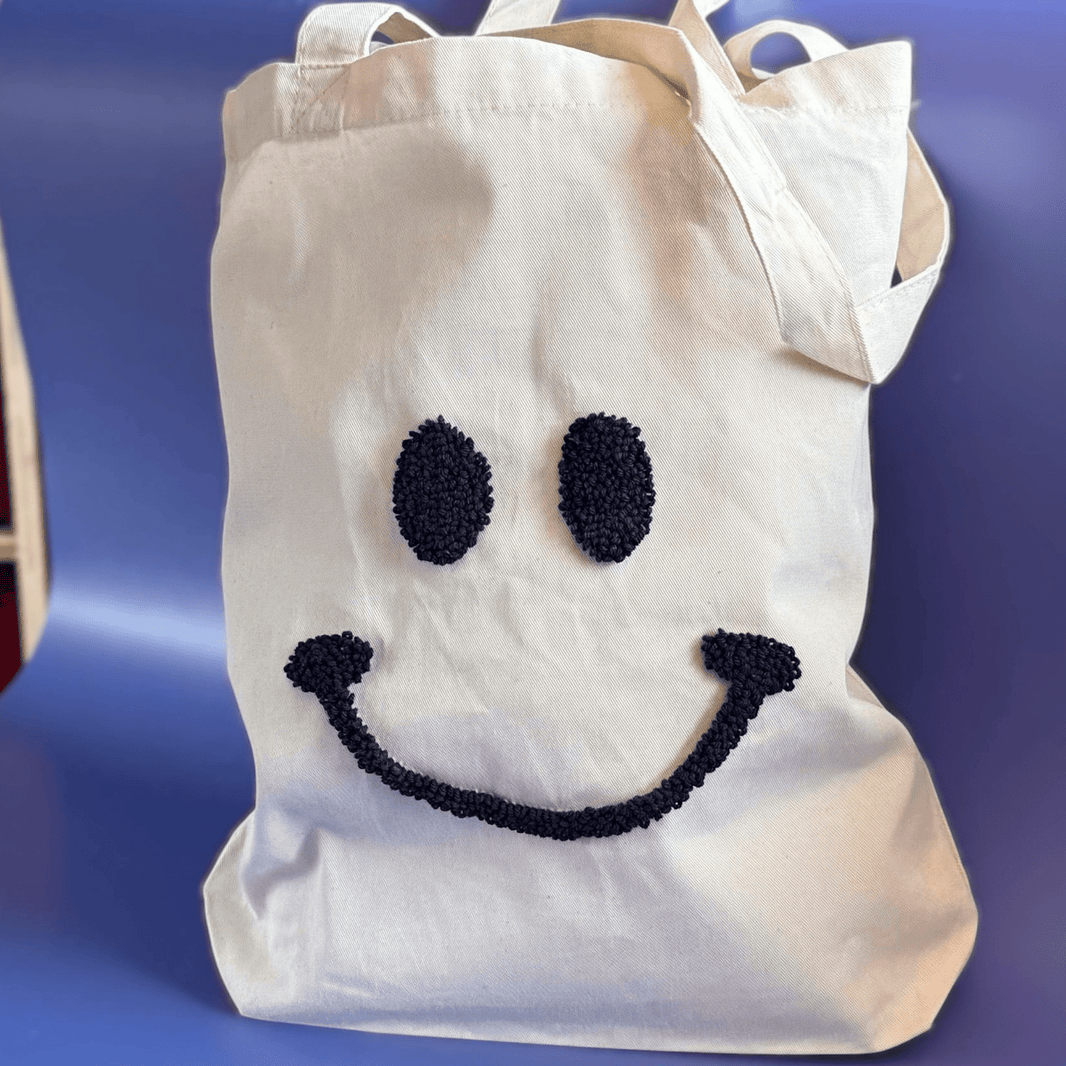 Smiley Punch-Needle-Taschen-Vorlagenbogen