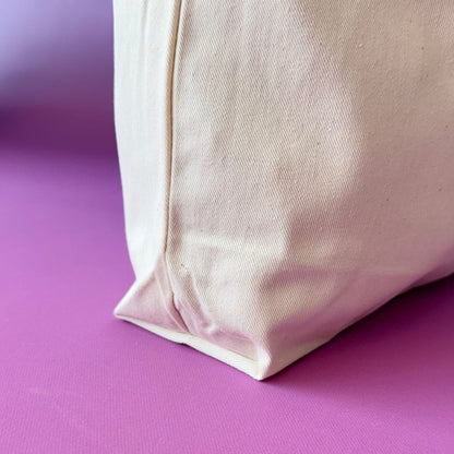 Bio-Baumwoll-Tote-Bag, Detail des genähten Bodens
