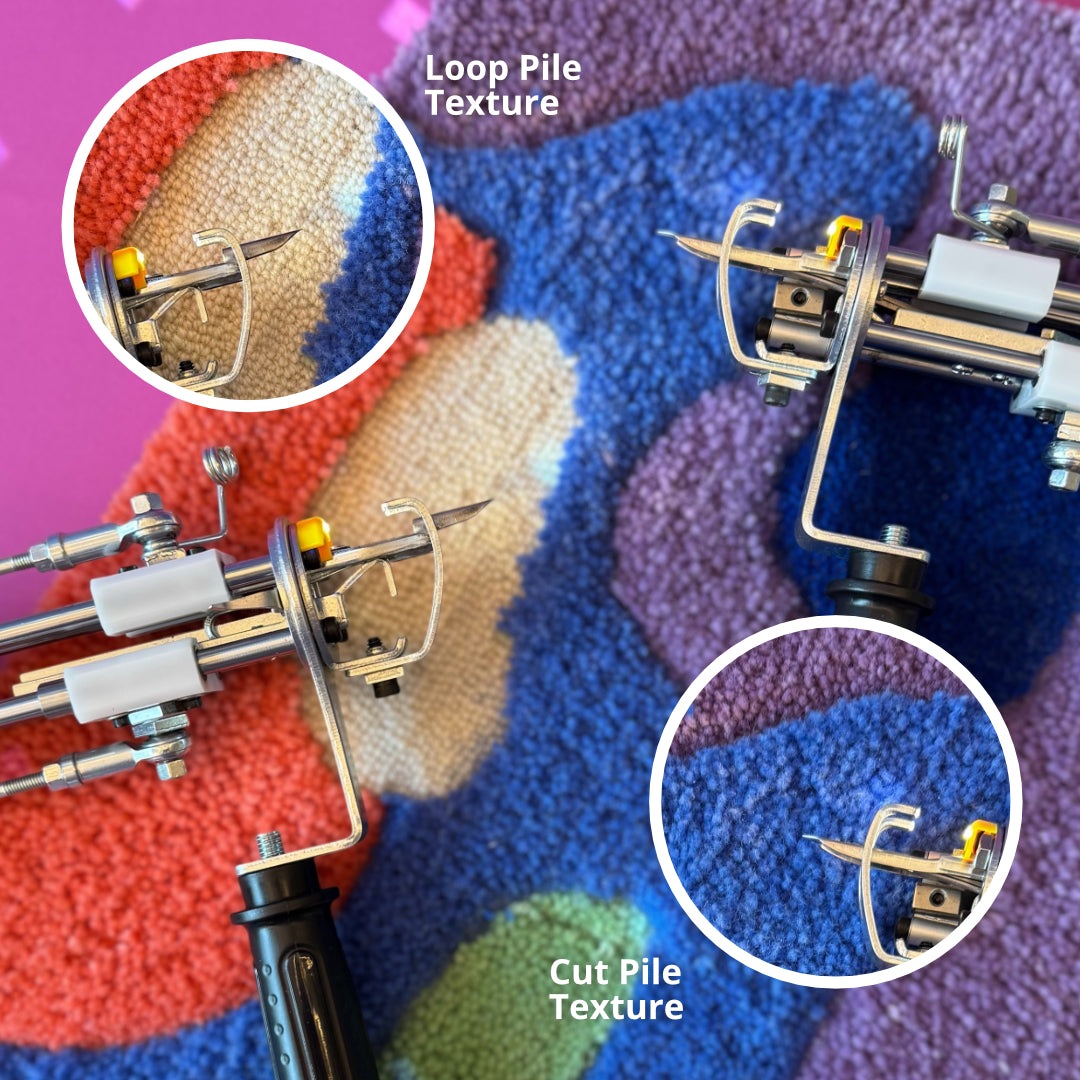 AK-V Tuftingmaschine, Vergleich von Cut und Loop Pile
