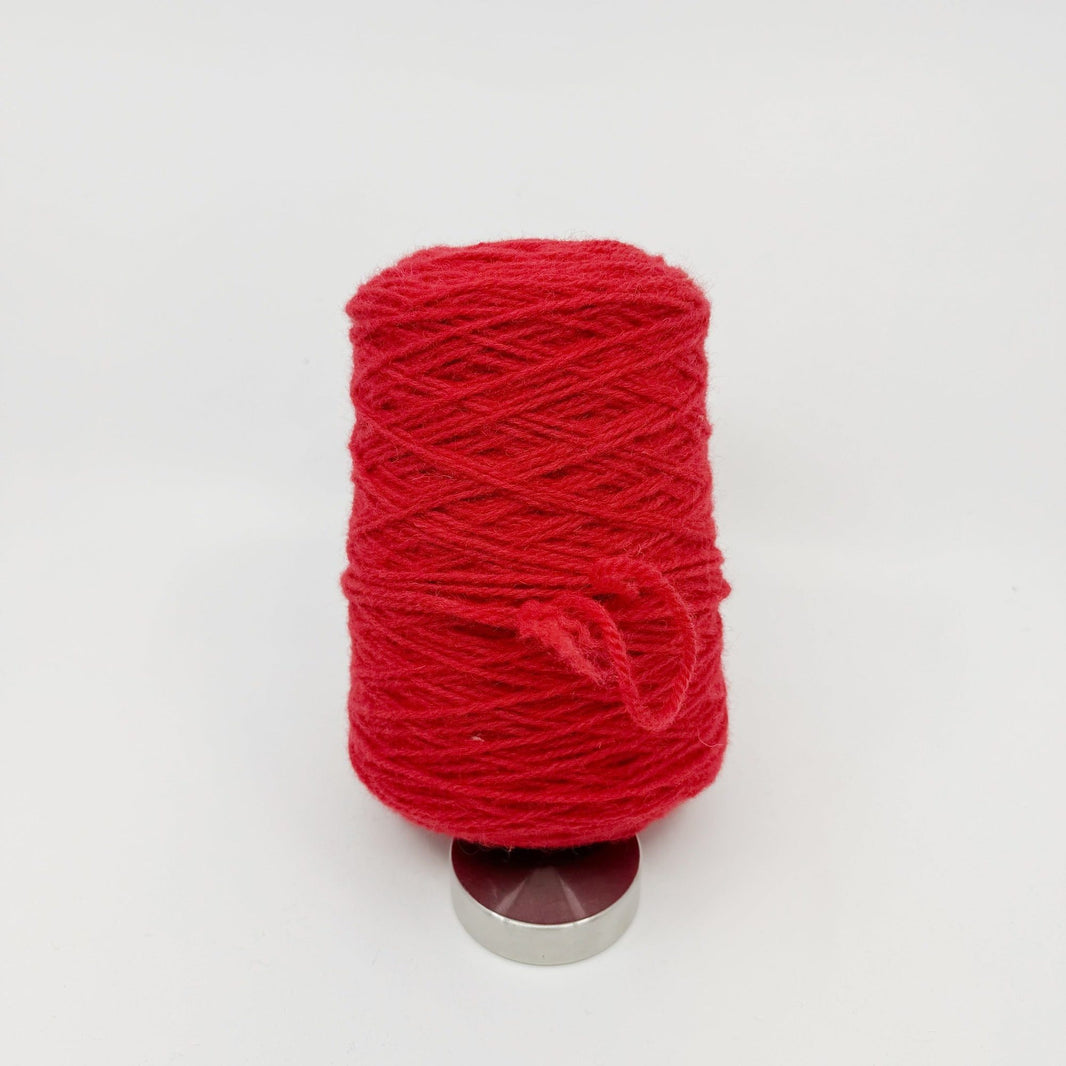 Tufting wool cone in a rich red tone