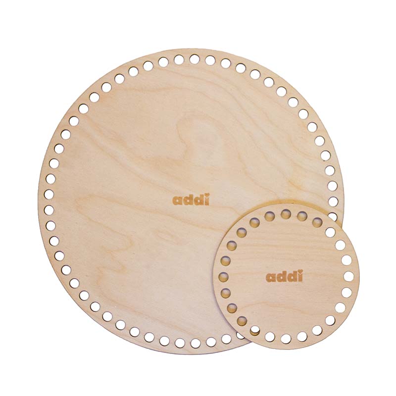 Addi Shapes round wooden base for crochet baskets