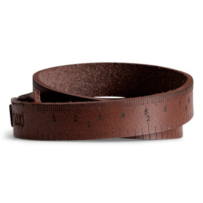 Wrist-Wrapping Leather Ruler - Fibi - rich brown - muud