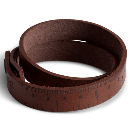 Wrist-Wrapping Leather Ruler - Fibi - rich brown - muud