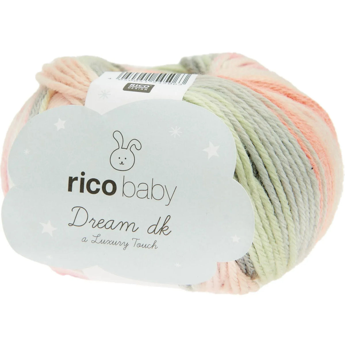 Baby Dream DK luxury yarn in salmon-grey, 50g by Rico Design
