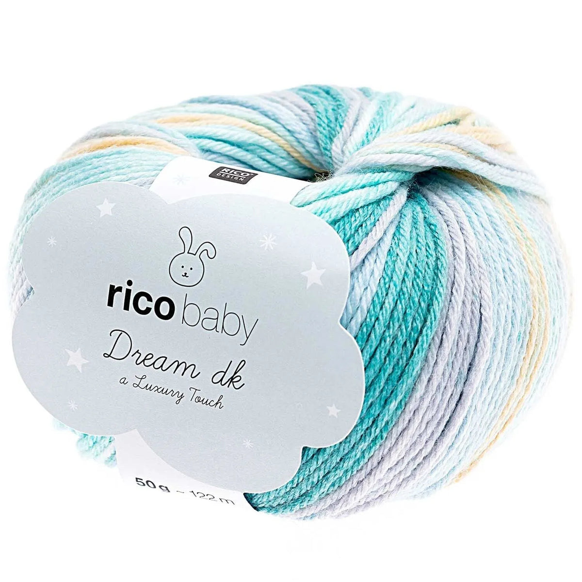 Baby Dream DK Luxusgarn in türkis mix, 50g von Rico Design