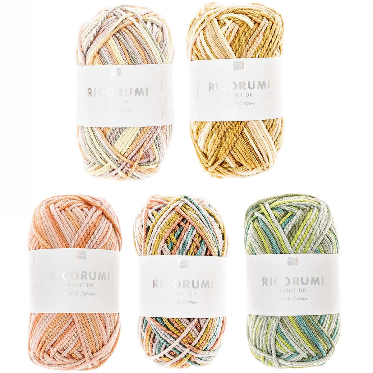 Ricorumi Baumwollgarn, Set mit 5 x 25g von Rico Design