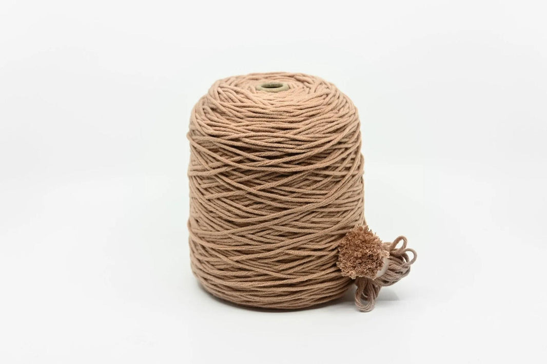 Acrylic tufting yarn on cone, 400g in Dried Mud