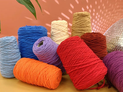 Acrylic tufting yarn on cone, 400g in Snow White