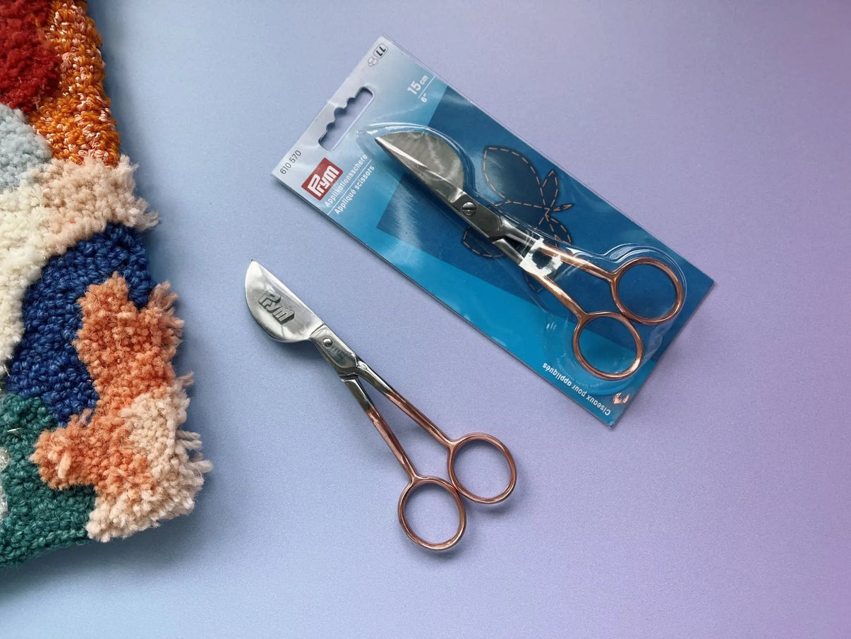 Prym Applikationsschere in Rosegold, Klingen-Detail