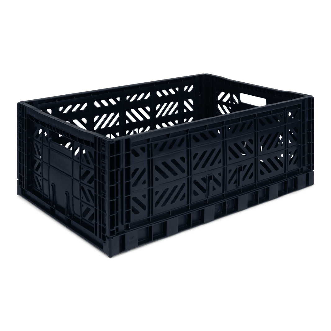 Aykasa Maxi foldable crate in Navy with tufting gear
