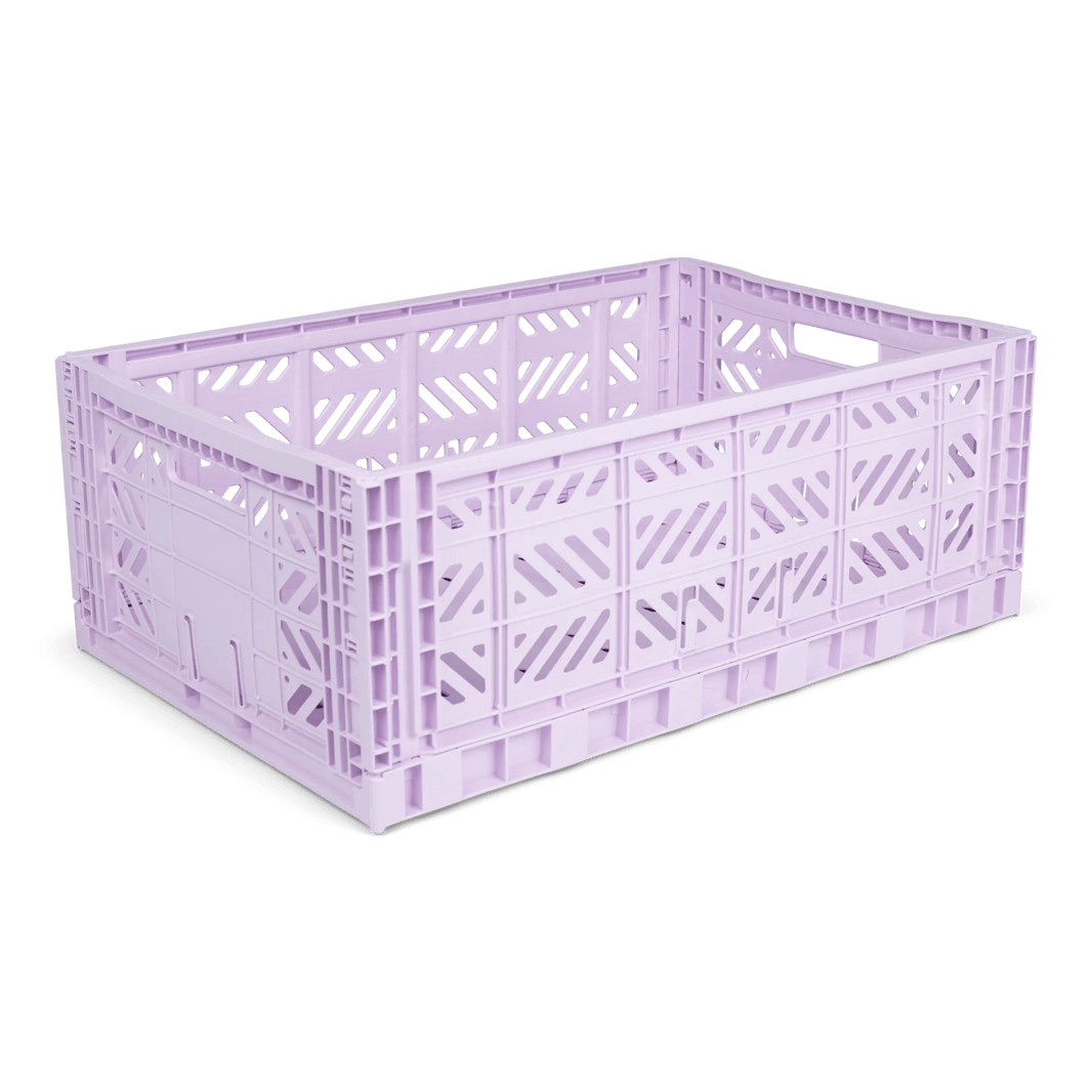 Aykasa Maxi foldable crate in Orchid with tufting gear