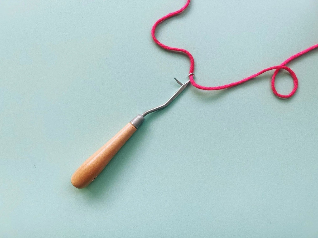 Prym Knüpfhaken für Smyrna-Teppiche, Nahaufnahme