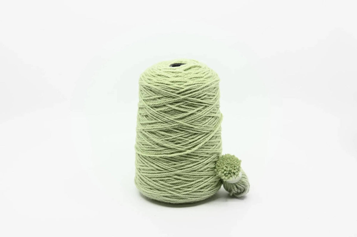 Rugwool NZ tufting yarn, 500g cone in Lime