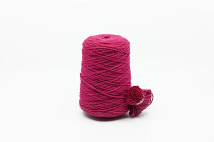 Rugwool NZ tufting yarn, 500g cone in Magenta