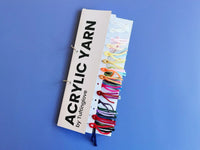 Musterkarte mit Acryl-Tuftinggarn-Farben