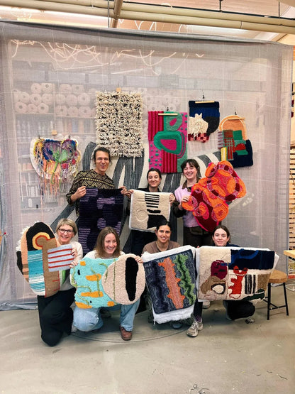 Tufting workshop at the Tuftinglove studio, studio view